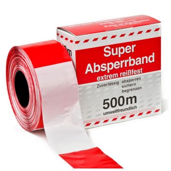 Absperrband rot und weiß 500 m